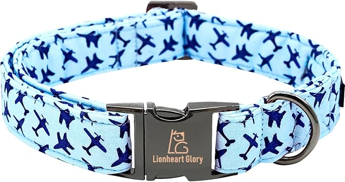 Lionheart glory Dog Collar, Blue Dog Collar Boy Dog Collars Heavy Duty Adjustable Collar for Small Dogs Pet Gift