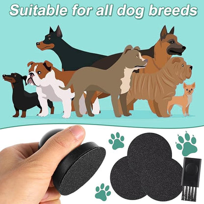 Dog Nail File, Wooden Dog Nail Scraper Dog Scratch Pad with 7pcs Replaceable Sandpaper & Cleaning Brush Stress Free Dog Nails Clipper Grinder Board Trimmer for Pets Dogs Cats(Black)