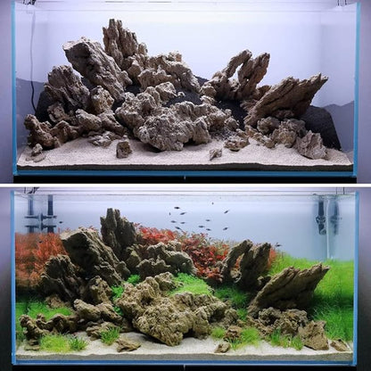 SubstrateSource Natural Stone for Aquarium, Terrarium, Paludarium, Reptile Enclosures - Set of Decorative Rocks for Landcapes, Aquascaping, Fish Tank Decor (Mountain Stone Stone, 20 Pounds, 3-10")