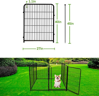 40in(H) Doorless Fence for Garden 14 Panelsï¼ 31.2 Ft(L) Barrier, Outdoor Garden Protection for Dogs Low Threshold,Indoor Fence Without Gate