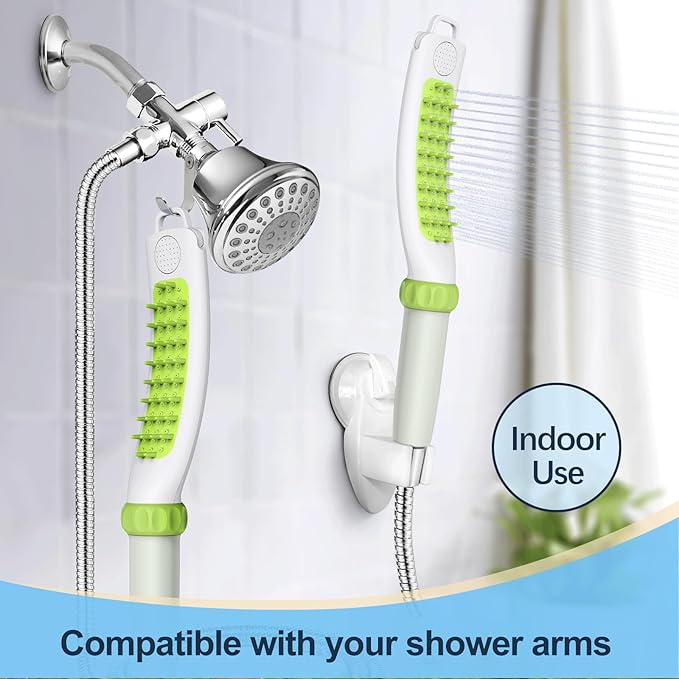 Dog Shower Attachment, Sprayer, Grooming and Scrubber in One for Washing, Deshedding, Massage, Indoor/Outdoor Pet Bath Brush, Dog Bath Supplies, Dog Shower Head