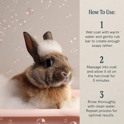 J·R·LIGGETT'S Small Animal Hair Shampoo Bar Great for Sensitive Skin | Relieves Dry, Itchy Skin, Hypoallergenic Formula | Biodegradable100% Detergent-Free, 100% Ecologically Correct, Non-GMO 3.5 oz.