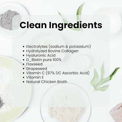 Advanced Joint & Hydration Supplement for Dogs – Vet-Approved - Soluble Powder with Collagen, Electrolytes, 7 Active Nutrients & Vitamins – Chicken Broth Flavor (Up to 8 Weeks Supply)