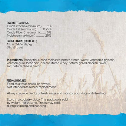 Blue Dog Bakery Natural Dog Treats, Perfect Trainers, Low Calorie Dog Training Treats, Chicken & Cheese Flavor, 6oz, 8 Count