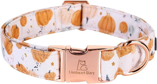 Lionheart glory Dog Collar Halloween Collar Dog Fall Dog Collars, Adjustable Heavy Duty Dog Collar for X-Large Dogs Pumpkin Collar Dog