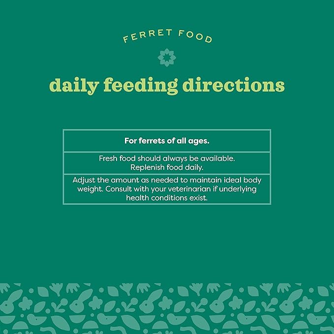 Oxbow Animal Health Oxbow Essentials Ferret Food, Vitamin & Mineral Rich Formula for Ferret, High Protein Food & High Fat, Small Animal Pet Products, Made in USA, 4 lb Bag