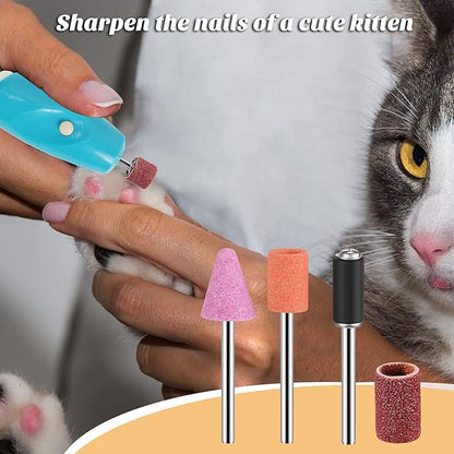 Kajaia 96 Pcs Dog Nail Grinder Replacement Kit Sanding Drum Set with Grit Sanding Bands Pet Smoother Claw Care Pet Nail Grinder Dog Claw Trimmer Grooming Tool Supplies (100 Grit)