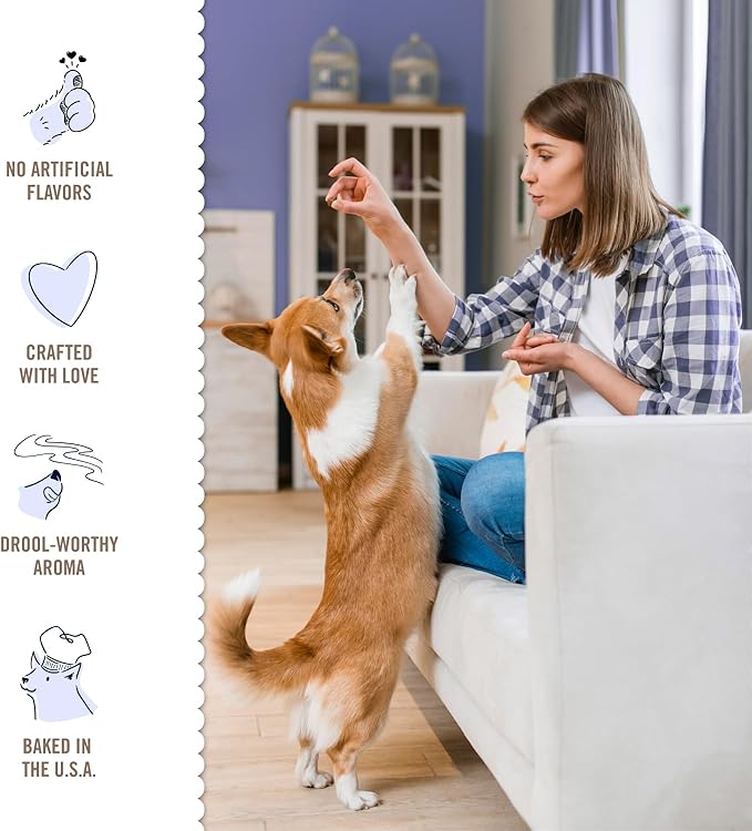 Three Dog Bakery Itty Bitty Bones Baked Dog Treats, Peanut Butter, 32 oz, (320123)