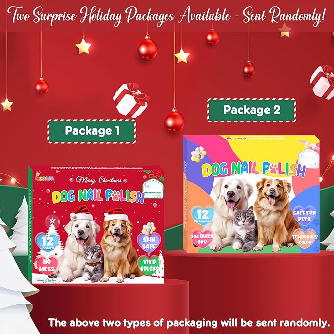 MSDADA 12-Color Quick-Dry Dog Nail Polish Kit Safe Polish Pens for Puppy Nail Art & Paw Care Easy-Apply, Odorless Formula for Dogs & Cats, for Pet Lovers