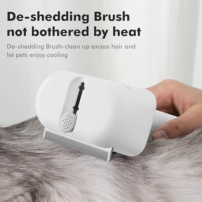 3 In 1 Pet Dematting Tool, Dog Flea Lice Combs for Grooming, Undercoat Rake & Dematting Comb for Detangling Matted or Knotted Undercoat Hair, Great for Short or Long-haired Dogs & Cats -White