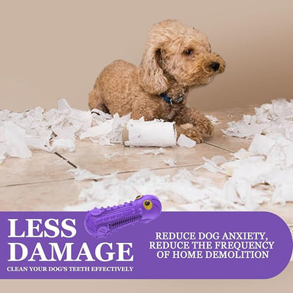 Dog Squeaky Toys for Aggressive Chewers, Durable Dog Chew Toys for Large Medium Breed Dog, Dog Toys, Tough Durable Dogs Toys with Natural Rubber (Purple Octopus, for Larege Dogs)