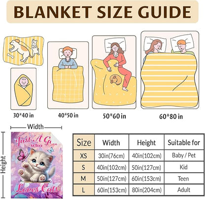 Pink Cat Design Flannel Blanket for Kids Teens Adults, Throw Gifts for Girls Women Cat Lovers, 30x40 Inch Soft Cozy Cute Blanket for Sofa Couch Bed, Daughter Mom Gift Idea for Birthday Christmas