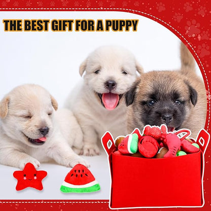 Abbylike 50 Pcs Puppy Supplies Starter Kit for Small Dogs Puppy Essentials Includes Leash, Bowls, Teeth Brushes, Water Bottle, and More Accessories for Dogs Christmas Welcome Gift(Red)