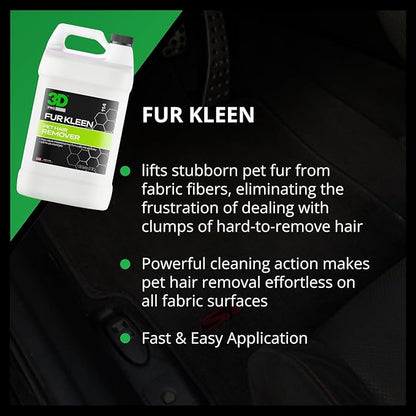 3D Fur Kleen - Pet Hair Remover & Cleaner - Loosens Embedded Pet Fur for Easy Removal - Safe for Carpets, Upholstery & Auto Interiors