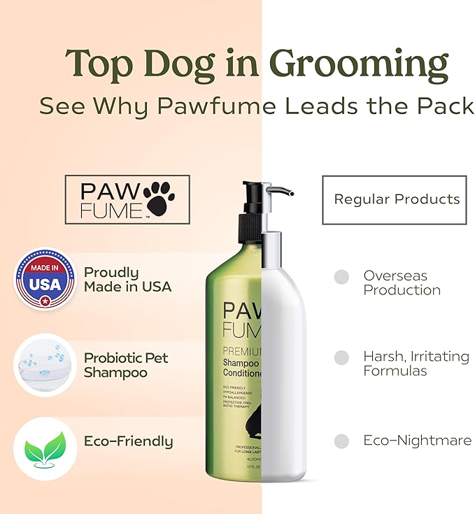 PAWFUME Deshedding Dog Shampoo and Conditioner, Show Dog, 4-Pack  Nourish & Detangle for Silky Soft Coat  Probiotic, Deep-Cleaning, pH-Balanced Formula  Salon-Quality Shampoo for Dogs