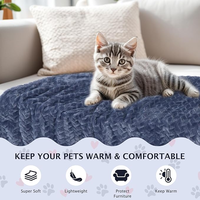 BVAGSS 6 Pack Small Dog Blanket, Super Soft Warm Pet Cover Blankets, Wheat Ears Print Puppy Fleece Flannel Blanket for Small Medium Dogs and Cats MW003