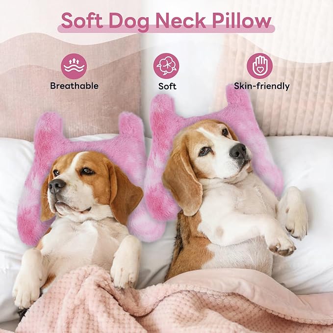 T'CHAQUE Dog Pillow Bed Cat Pillows for Indoor Cats Soft Dog Calming Pillow for Small Dogs Anxiety Relief Comfort Dog Neck Pillow Pet Sleeping Improve Pet Calming Toy for Upper Spine Support
