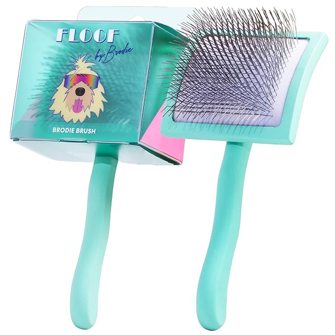 Dog Grooming Slicker Wire Brush: Designed for Long Haired Dog Breeds - Dematting and Deshedding, Comfortable and Easy to Use, Ergonomic Handle - Large