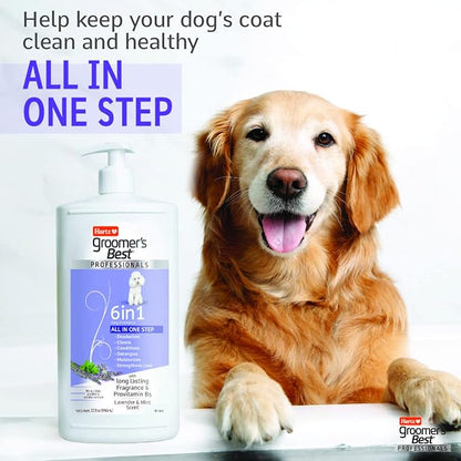 Hartz Groomer's Best Professionals 6-in-1 Dog Shampoo and Conditioner in One, 32 oz
