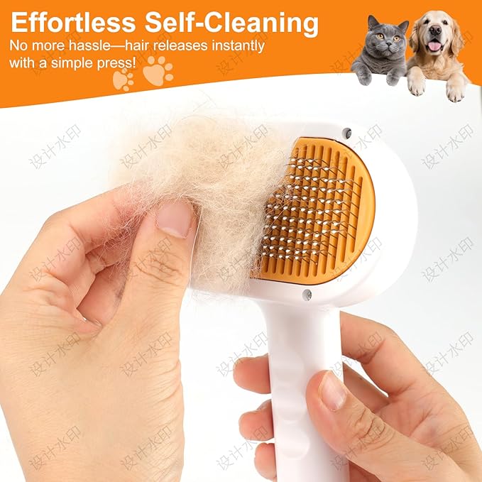 3-in-1 Pet Steam Brush Set for Dogs & Cats, Grooming Comb with Spray, Defur Tool, Water-Assisted Hair Removal, Gentle Cat & Dog Spritz Brush, Multi-Purpose Steam Grooming Kit
