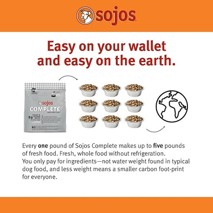 SOJOS Complete Turkey & Salmon Recipe Dehydrated Senior Dog Food, 7 lb, Gray
