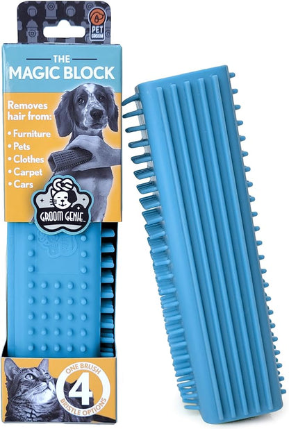 Magic Pet Hair Block Brush (Sky Blue) | Ultimate Dog & Cat Hair Remover for Sofa, Furniture, Carpet, Bedding, and Clothing | Reusable, Durable, and Easy to Use