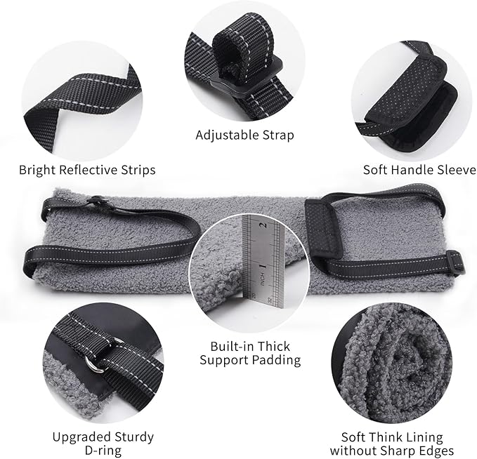 LOOBANI Portable Dog Sling for Back Legs, Hip Support Harness to Help Lift Dogs Rear for Canine Aid and Old K9 Cruciate Ligament Rehabilitation