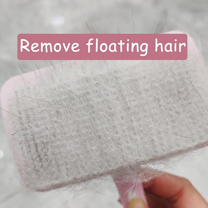 Self-Cleaning Slicker Brush for Dogs & Cats: Dog brushes for Grooming for Shedding Tangles Hair Gently Deshedding Cat Brush for Short Haired Cats & Long Haired Cats