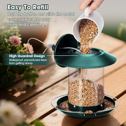 Bird Feeders for Outdoors, Chew Proof Metal Hanging Bird Feeder, Wild Birdfeeders for Outside Garden Yard Decoration Viewing Cardinal Finch