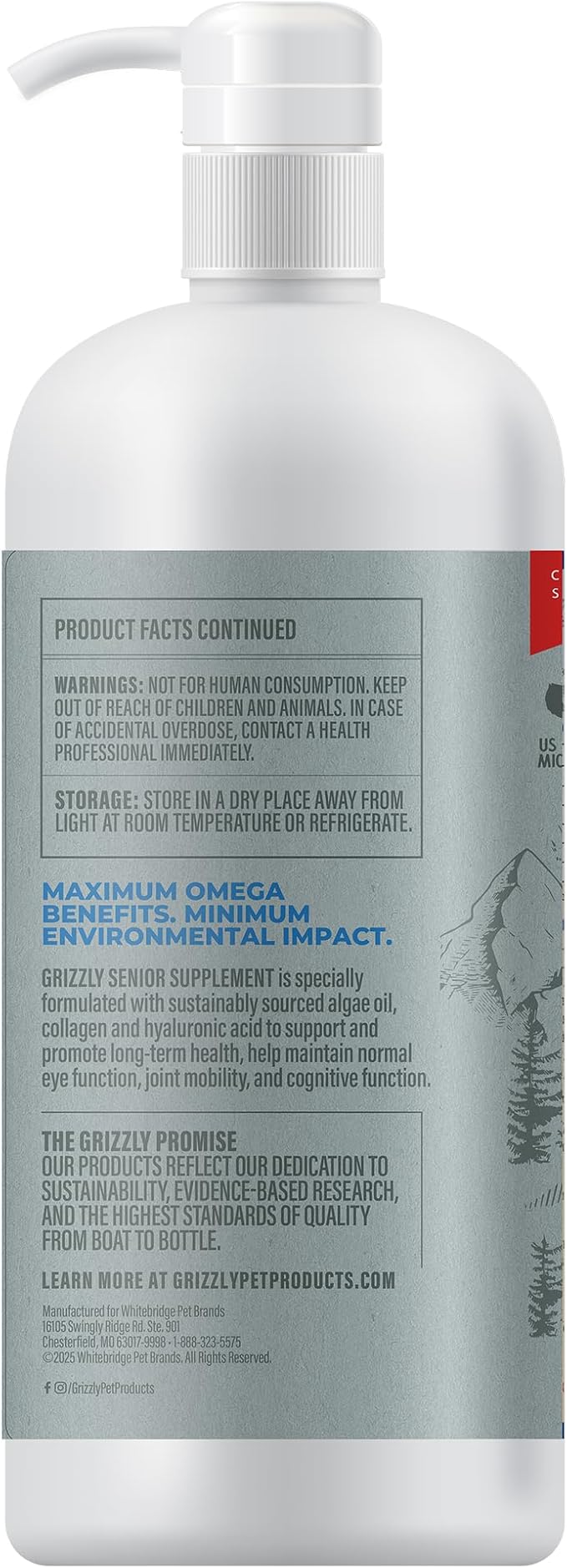 Grizzly Life Stage Liquid, Senior Health Supplement (32 FL. OZ)