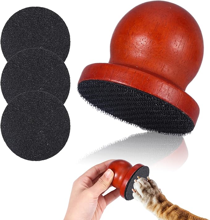 Dog Scratch Pad for Nails, Dog Nail File Board, Dog Nail Scratch Board for Dogs, Puppy Nail File for Dogs, Cat Nail File, Nail Dremel Tool for Dogs,Pet Nail File with 3 Pcs Replaceable Sandpaper(Wood)