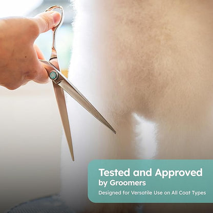 7" Dog Grooming Scissors  Handcrafted, Ergonomic, VG10 Stainless Steel for Sharper, Tougher, Better Edge Retention, Lightweight Shears with 3D Convex Blade for Dogs and Cats