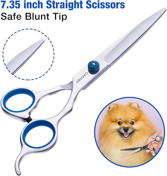 Dog Grooming Scissors Kit, 5 in 1 Dog Grooming Scissors, Professional Stainless Steel Pet Shears