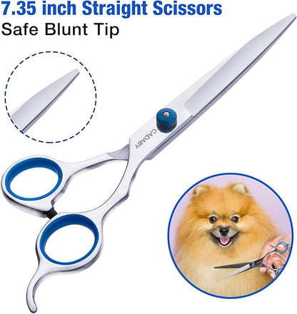 Dog Grooming Scissors Kit, 5 in 1 Dog Grooming Scissors, Professional Stainless Steel Pet Shears
