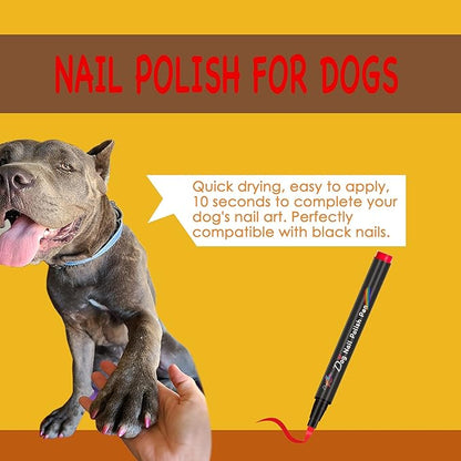 Dog Nail Polish Pen - Pink Dog Nail Polish Pen Quick Dry, Non-Toxic