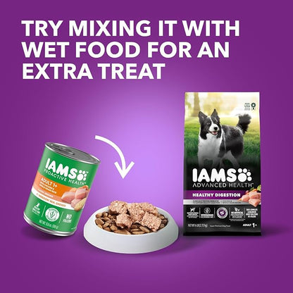 IAMS Advanced Health Healthy Digestion Adult Dry Dog Food with Real Chicken, 13.5 lb. Bag