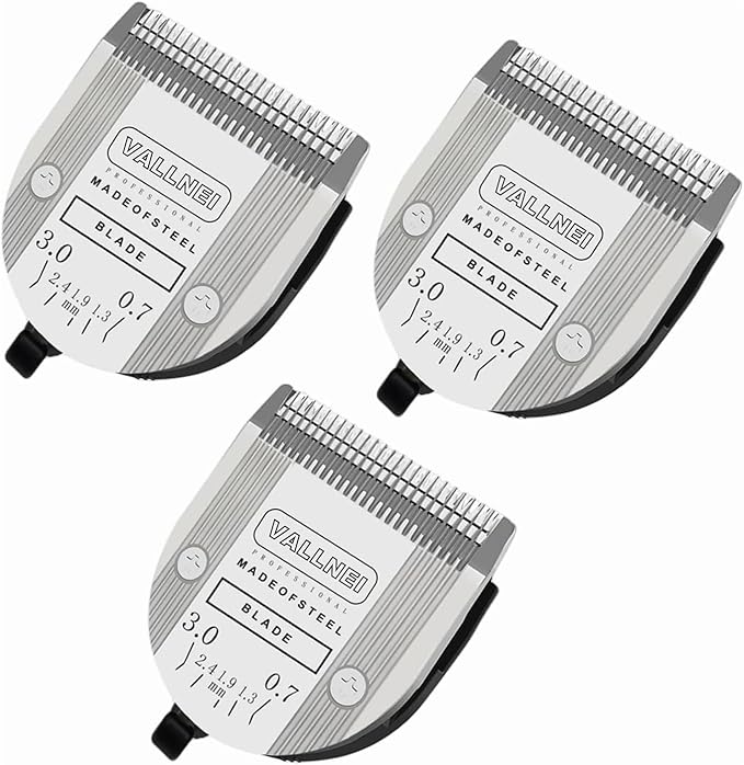 3 Pack Detachable Adjustable Pet Dog Grooming Clipper 5-in-1 Blade Compatible with WAHL Professional Animal Blade Arco, Bravura, Chromado, Creativa, Figura, and Motion Pet, Dog, and Horse Clippers