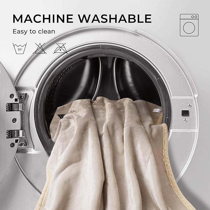 Waterproof Pet Blanket, Liquid Pee Proof Dog Blanket for Sofa Bed Couch, Reversible Sherpa Fleece Furniture Protector Cover for Small Medium Large Dogs Cats, Grey White Largeï¼65" x 57"ï¼