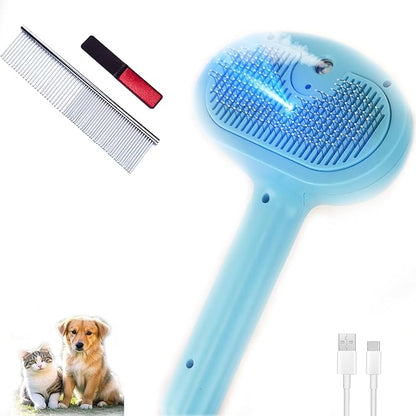 3 In 1 Grooming Brush For Cats & Dogs Spray Brush Carrying Water,Steam Generating Comb&Pets Cleansing Tools Cleaning&Massaging&Hair Removal -Gift For Pets (white)