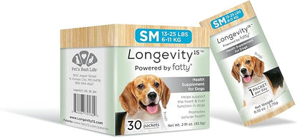 Yummy Combs Longevity15  C15:0  Fatty Acid Health Supplement for Dogs  Healthy Pet Supplies  for Small Dogs, 1 Pack
