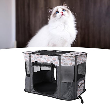 Dog Playpen, Foldable Pet Playpen Portable Cat Enclosed Playpen Cage Kennel Tent Crate with Storage Bag for Kitten Puppy Indoor Outdoor Travel Camping