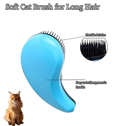 Cat Brush for Shedding - Perfect Cat Grooming Brush for Long-Haired Cats | Deshedding & Hair Remover Brush for Indoor Cats | Pet Brush for Cats