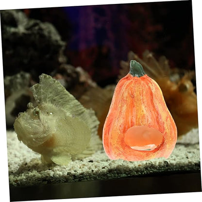2pcs Fish and Shrimp Hideout House Fish Tank Cave Lovely Cave Aquarium Halloween Decorations Betta Toys Shrimp Aquarium Supply Glass Decor Resin Hollow Breeding Tank