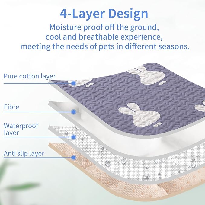 Dog Playpen Mat Crate Mat Puppy Pads,Lovely Dog Crate Pad, [PLAYPEN NOT Included !!!] Anti-Slip Bottom,Waterproof Reusable Washable Whelping Playpen Crate Reusable Pet Training Pads Pet Mattress