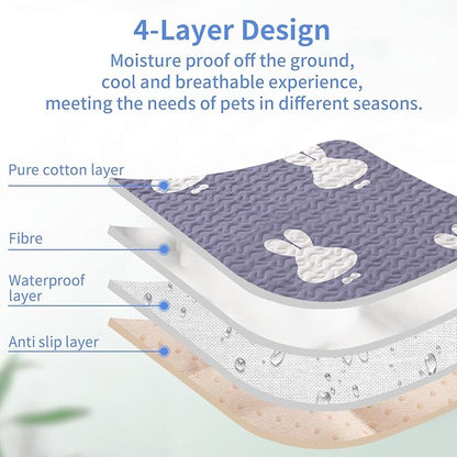 Dog Playpen Mat Crate Mat Puppy Pads,Lovely Dog Crate Pad, [PLAYPEN NOT Included !!!] Anti-Slip Bottom,Waterproof Reusable Washable Whelping Playpen Crate Reusable Pet Training Pads Pet Mattress