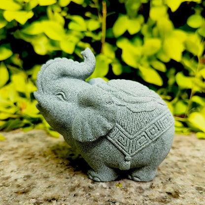Aquarium Elephant Statue Fish Tank Decorations Asian Foo Dog Statue Sculpture Feng Shui Ornaments for Pet Betta Fish Rest Fish Tank Decor, E