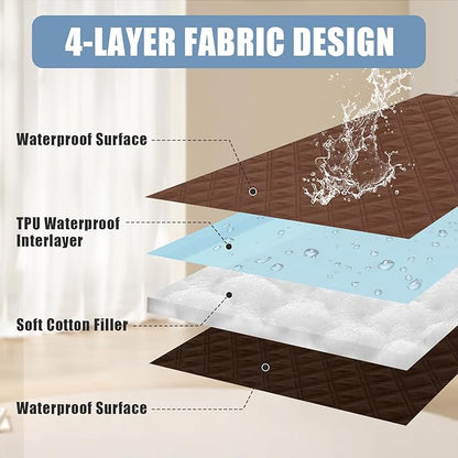 Smiry Waterproof Dog Blanket, Reversible Dog Bed Cover Pet Blanket, Soft Couch Cover for Dogs Washable, Bed Couch Sofa Furniture Protector for Puppy Cat Kids (30"x53", Brown/Chocolate)