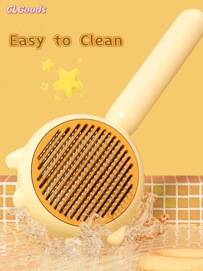 Pet Grooming Comb with One-Button De-Shedding, Pet Dematting Combï¼_og-Cat Comb, Pet Hair Cleaner Comb