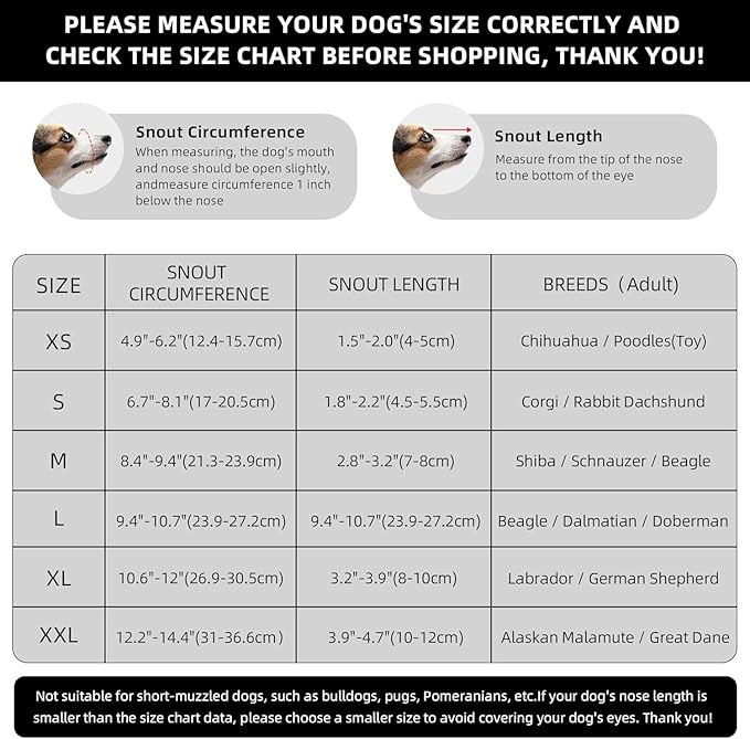 Dog Muzzle, Breathable Soft Muzzle for Extra Large Dogs to Anti & Prevent Barking Biting Chewing, Reflective & Adjustable Basket Muzzle with Air Mesh for German Shepherd Beige XXL