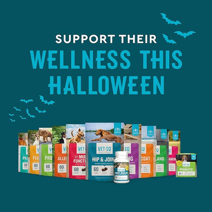 VetIQ Multivitamin Supplement for Dogs, Supports Active Brain Function, Immune System, and Digestive System, Hickory Smoke Flavored Dog Multivitamin, Made in The USA, 60 Count